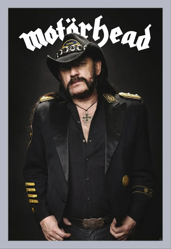 Poster Ufficiale Motorhead Lemmy 61x91,5 + Cornice Argento Silver