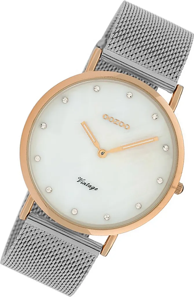 Montre Oozoo C20065 Vintage Series en Acier Argent pour Femme Quartz
