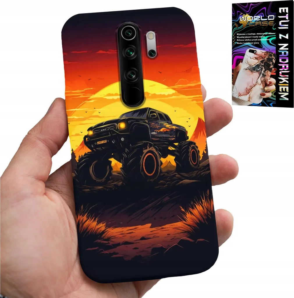Custodia Redmi 9 Motivi Monstertruck - Protezione con Vetro in Omaggio