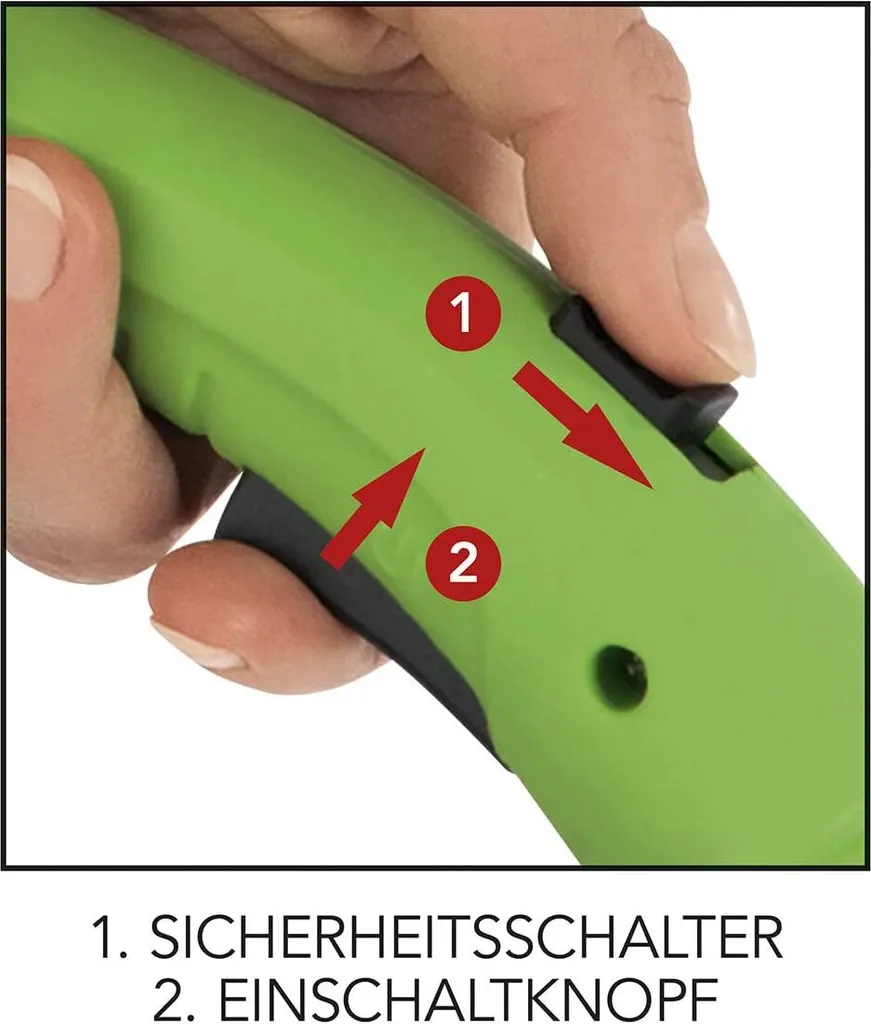EASYmaxx Coupe-bordures sans fil Vert - Taille-bordure léger à batterie - 10