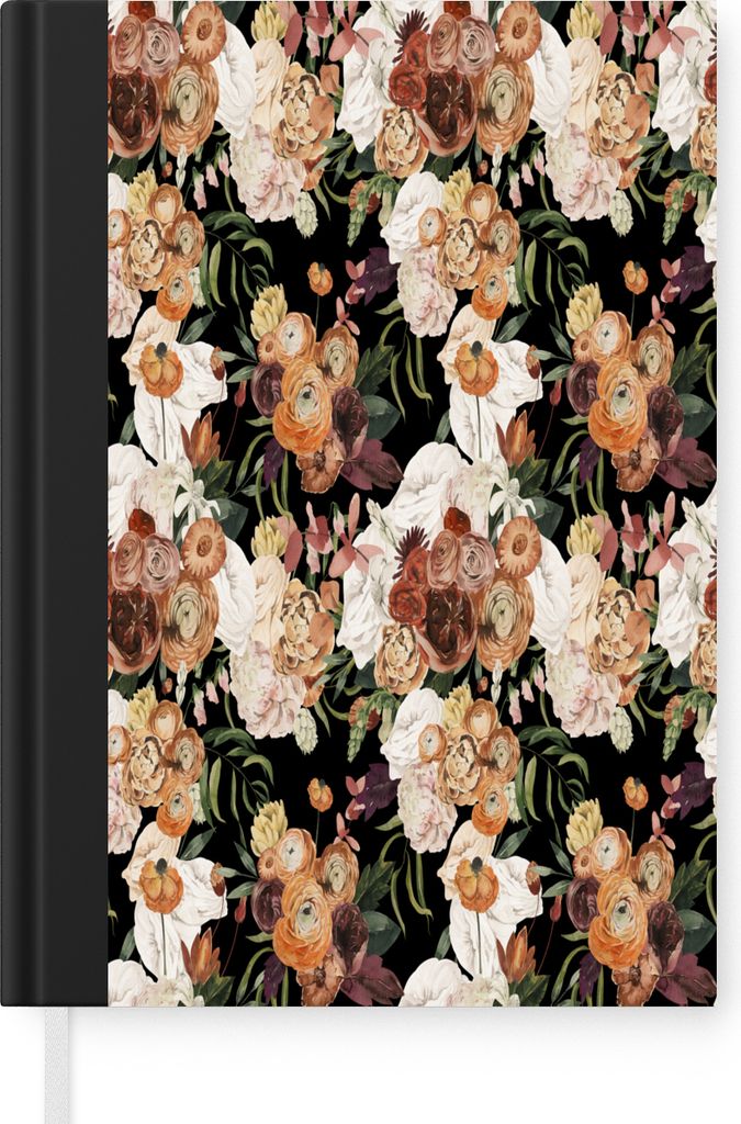 MuchoWow Notizbuch Tagebuch Haushaltsbuch Notebook A5 Blumen - Rosen - Pastell - Notizblock - Notizheft - Notebook - Schreibblock - Papier