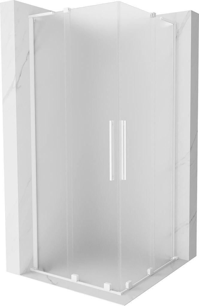 Mexen Velar L Duo Duschkabine Schiebetür 90 x 90 cm, matt, weiß - 871-090-090-02-33-20