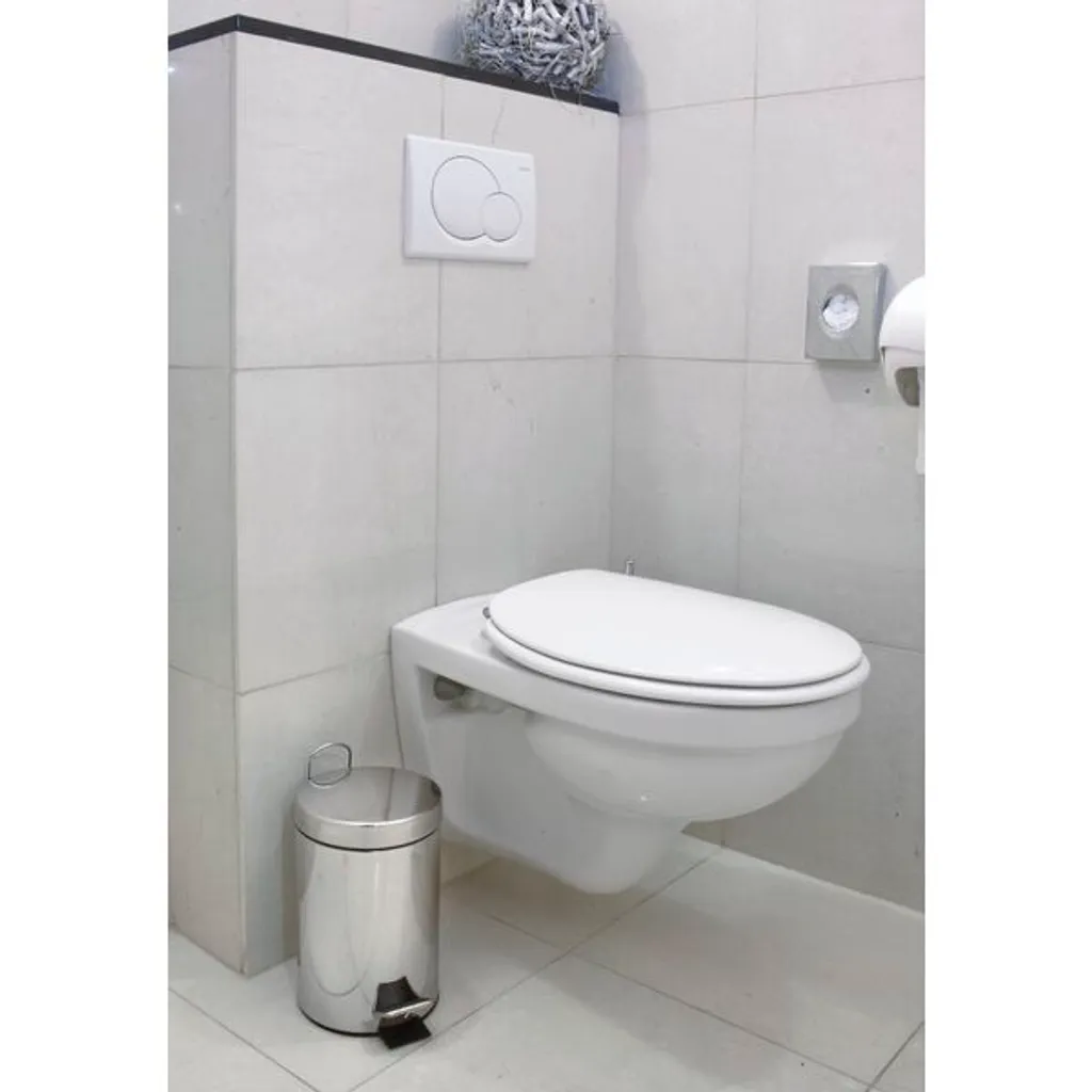 Pattumiera Professionale 5L Inox | Accessorio Bagno Hotel e Uffici - 2