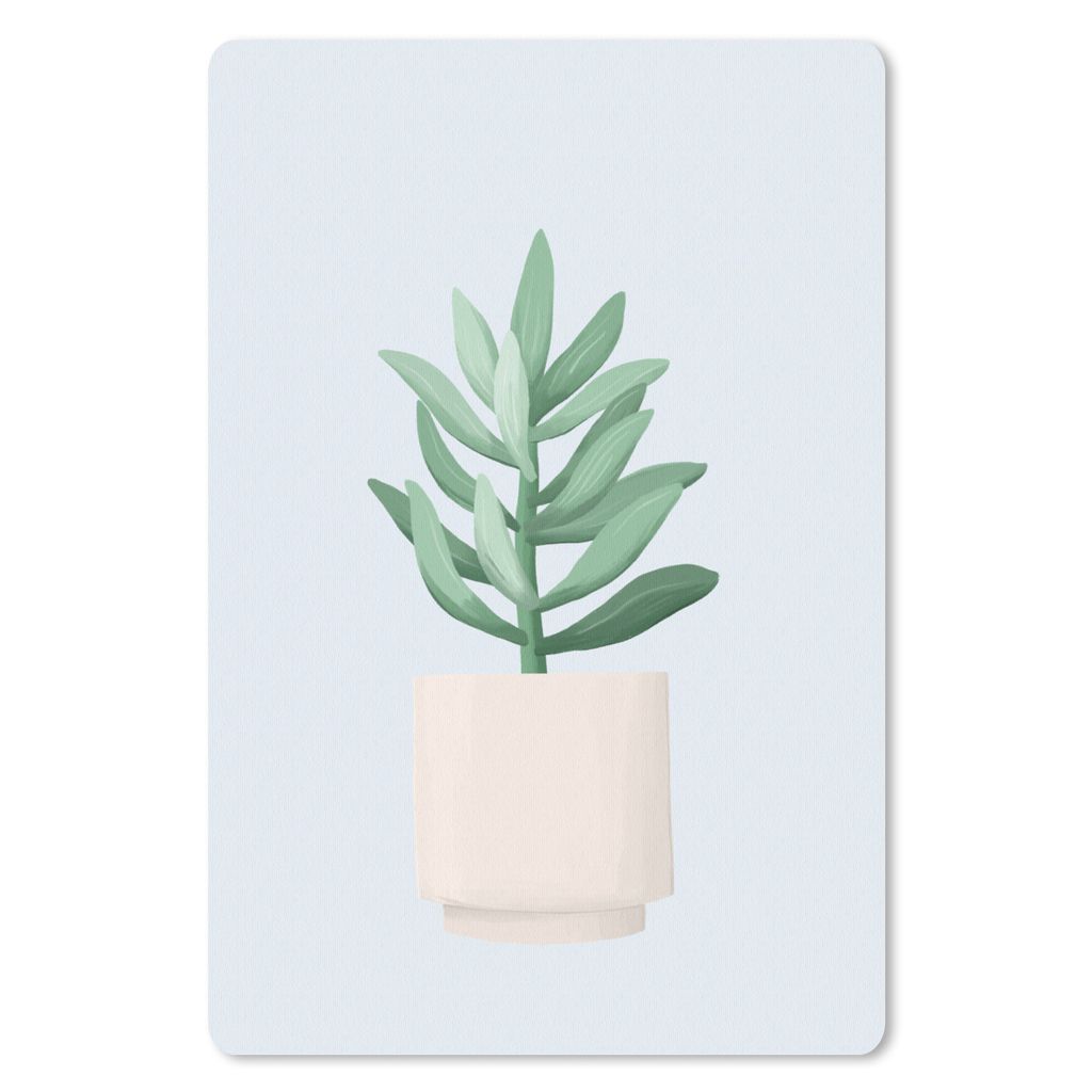 MuchoWow Mauspad Mousepad Pflanzen - Sukkulenten - Pastell 40x60 cm - Mousepads - Maus Mat - Pad - Mausunterlage - Schreibtisch Accesoire