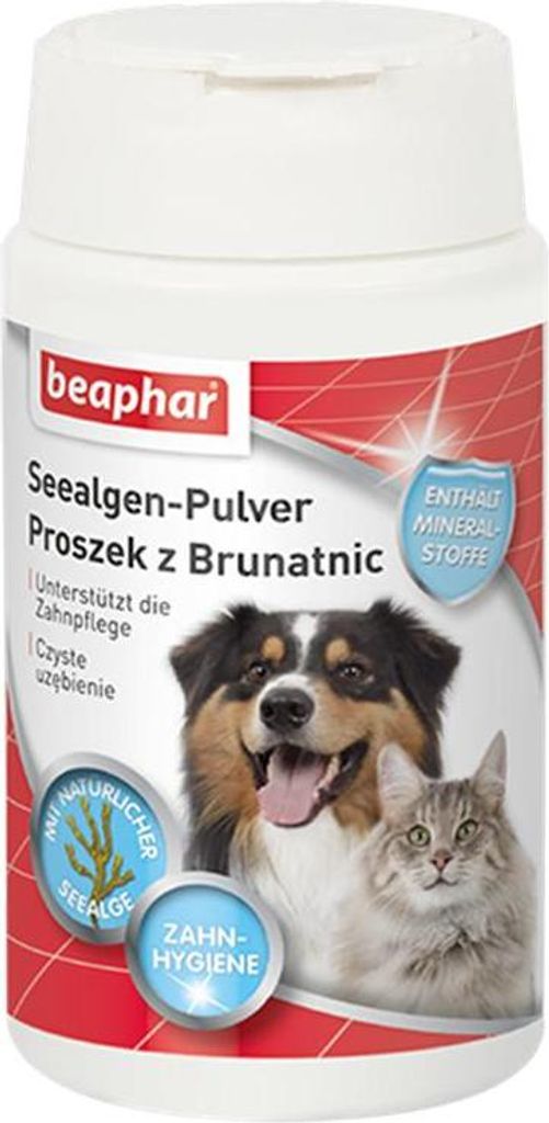 BEAPHAR - Meeresalgen-Pulver für Hunde und Katzen - Zahn- und Mundhygiene ---- Algenpulver ------- ---------- Zahnpflege - Frischer Atem -- No Bru...