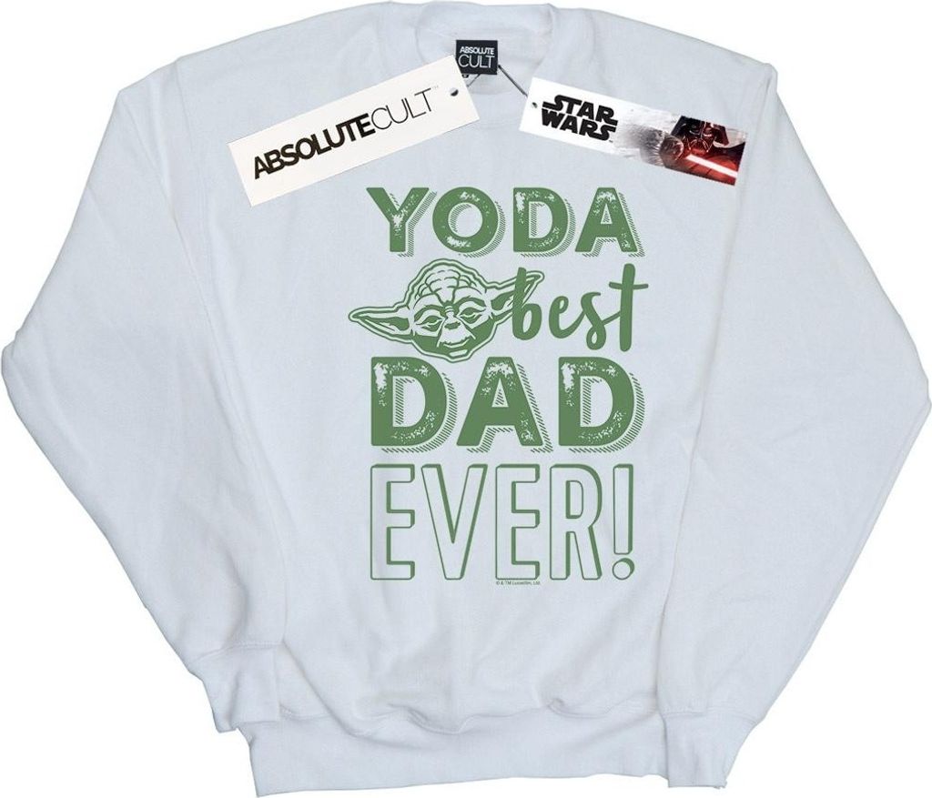 Star Wars - "Best Dad" Sweatshirt für Herren BI45962 (S) (Weiß)