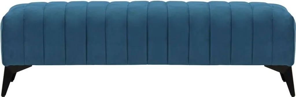 Pouf noir mat avec coutures apparentes Mary-Velluto - Finition velours