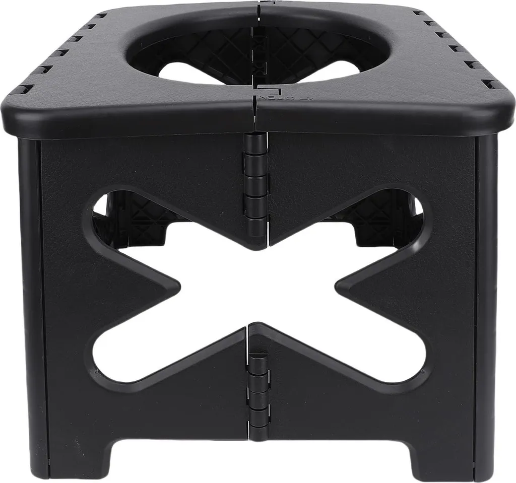 Toilette portable de voyage pliable pour camping et randonnée Noir
