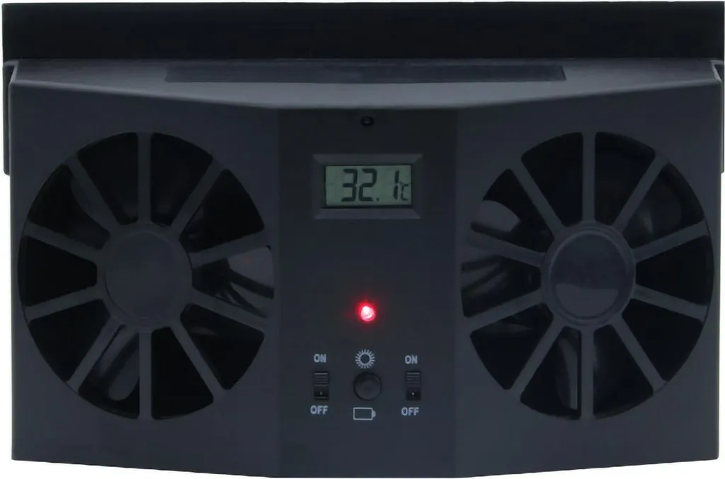 Ventilateur d'extraction solaire de voiture Noir à double tête X-20