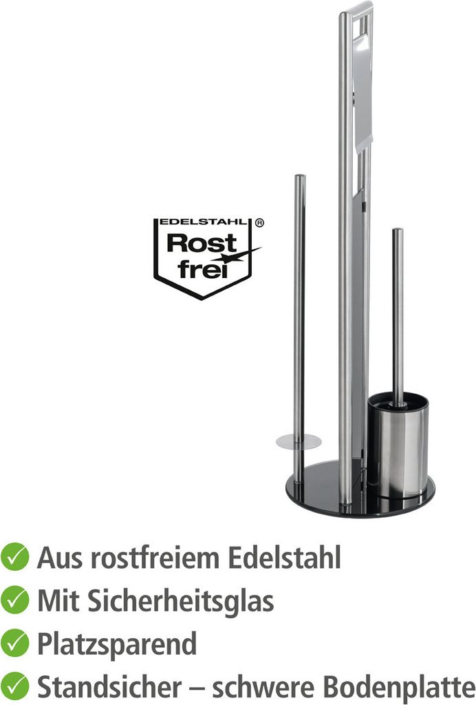 WENKO WC-Garnitur Ravina Edelstahl matt, mit Produktbild 5