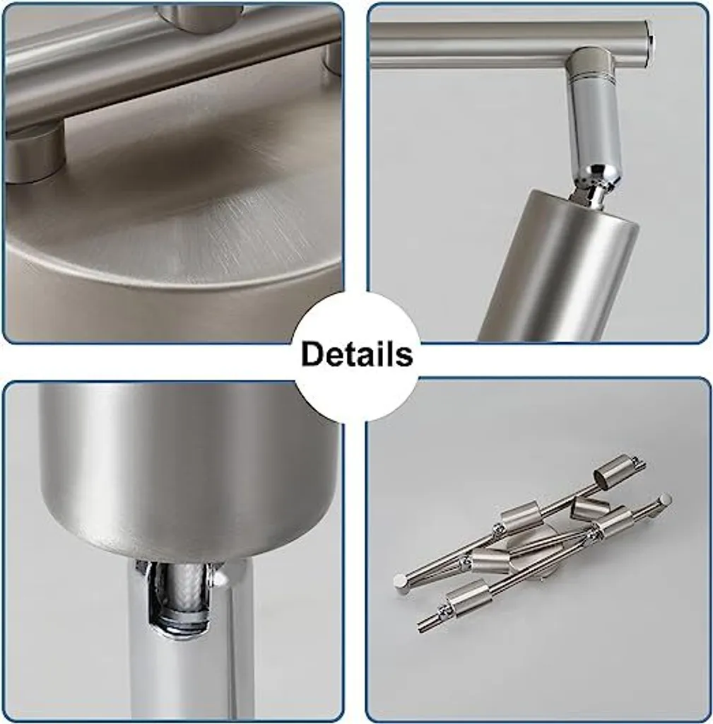 ZMH LED faretto da soffitto 6 fiamme soggiorno - plafoniera moderna lampada da soffitto GU10 spot da soffitto orientabile 350°faro girevole lampada da soffitto in acciaio inox camera da letto interni senza lampadine - 4