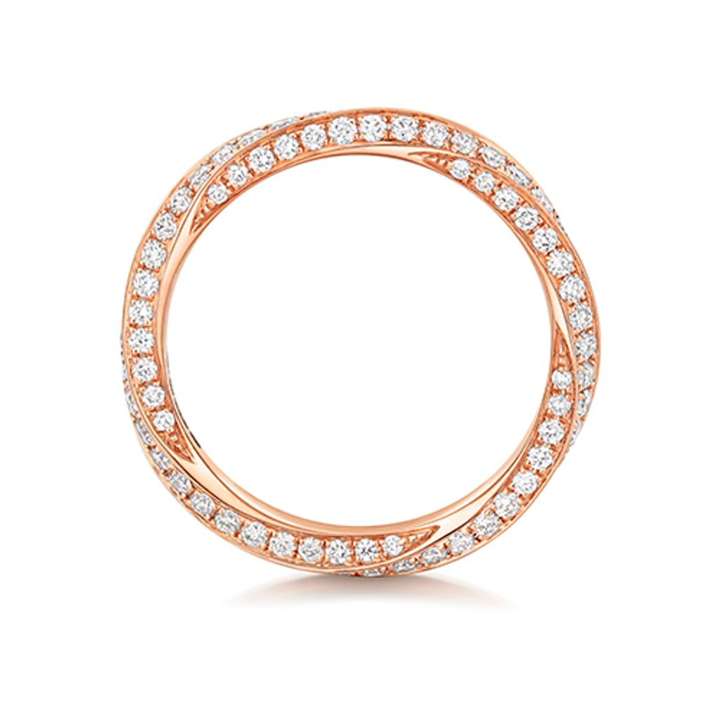 18 Karat (750) Rotgold 1mm Slight Court Form Diamant Trauring/Ehering/Hochzeitsring Brillant-Schliff 0.90 Karat G - VS, 53 (16.9); TRS3687018KRRSM