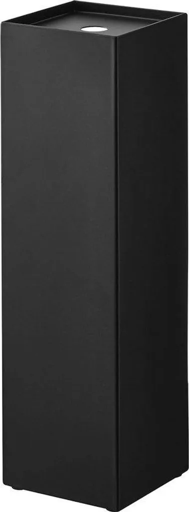Porte-rouleau papier toilette noir en acier pour 3 rouleaux H 38,5 cm