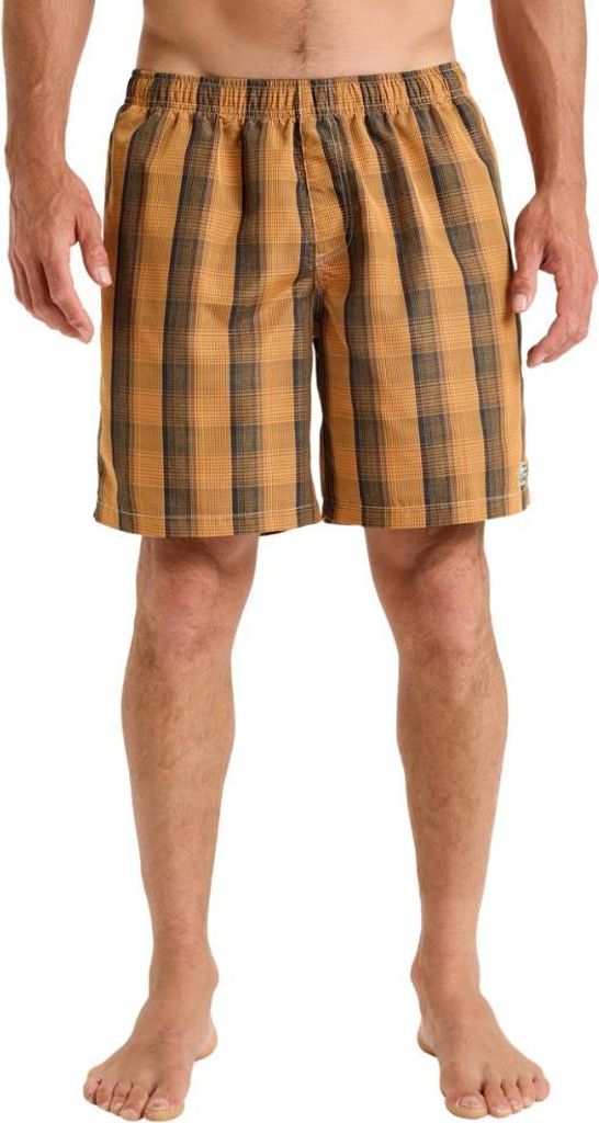 Quiksilver Mercury Plaid Volley Orange Peel S