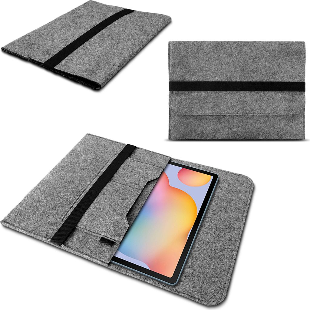 Tablet Tasche für Samsung Galaxy Tab S6 Lite Sleeve Hülle Filz Cover SchutzhülleFarbe:Grau