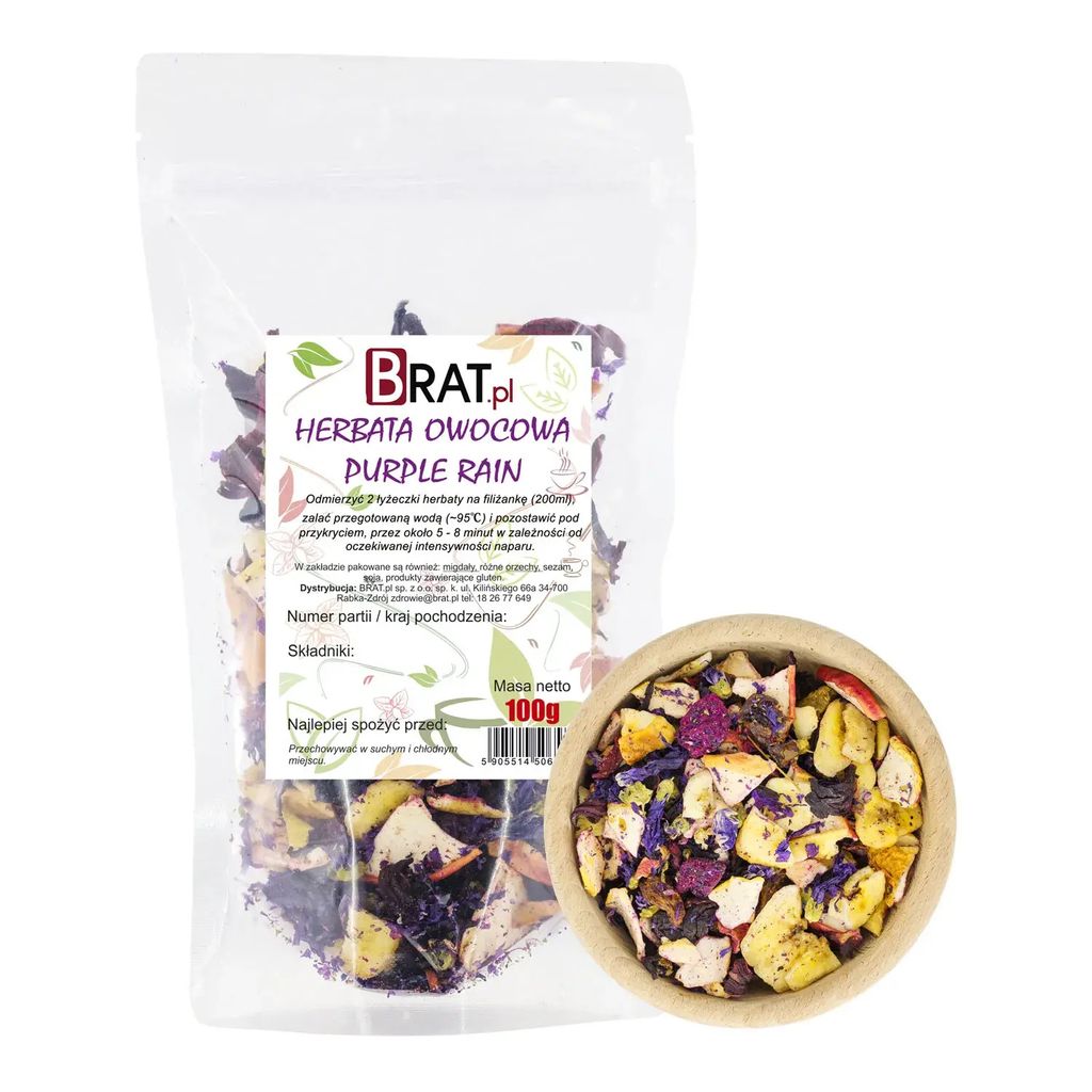 Herbata owocowa - Purple Rain 100g Brat.pl Zdjęcie produktu 