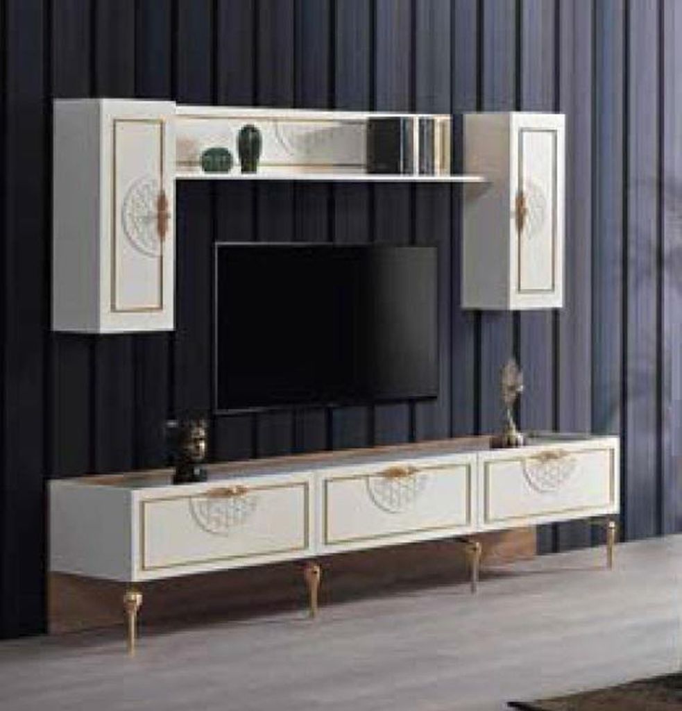 Esszimmer Garnitur Esstisch 4x Stuhl Kommode Gruppe Italy Tisch Möbel 8tlg. Set