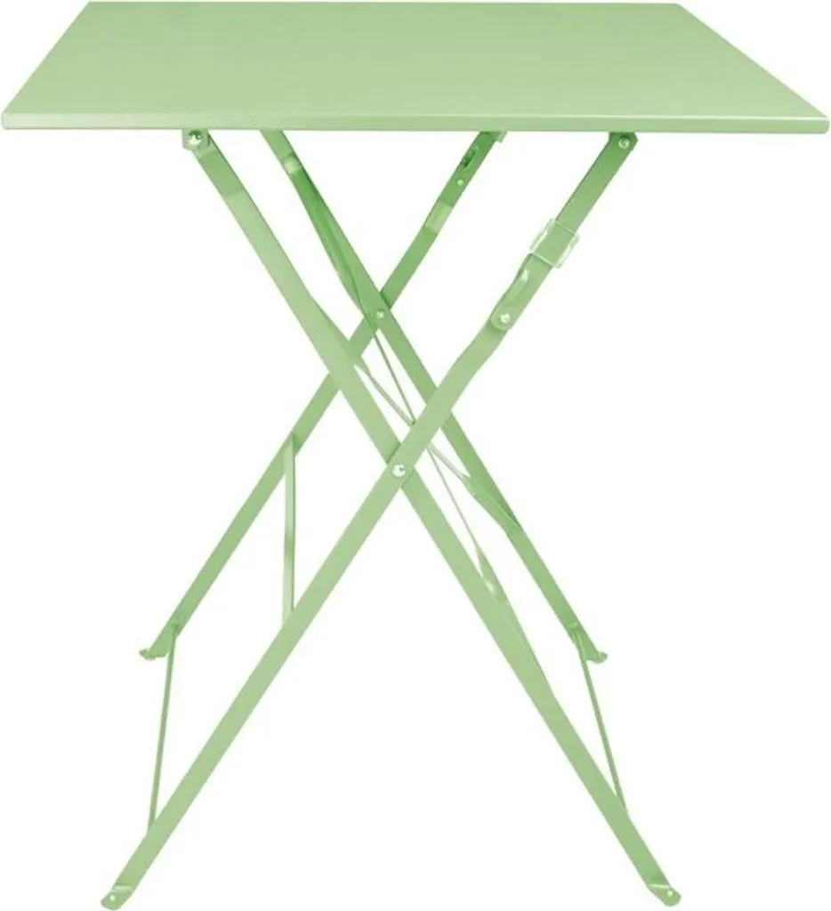 Tavolo Pieghevole Bolero 600mm Acciaio Verde Chiaro - Arredo Bistro