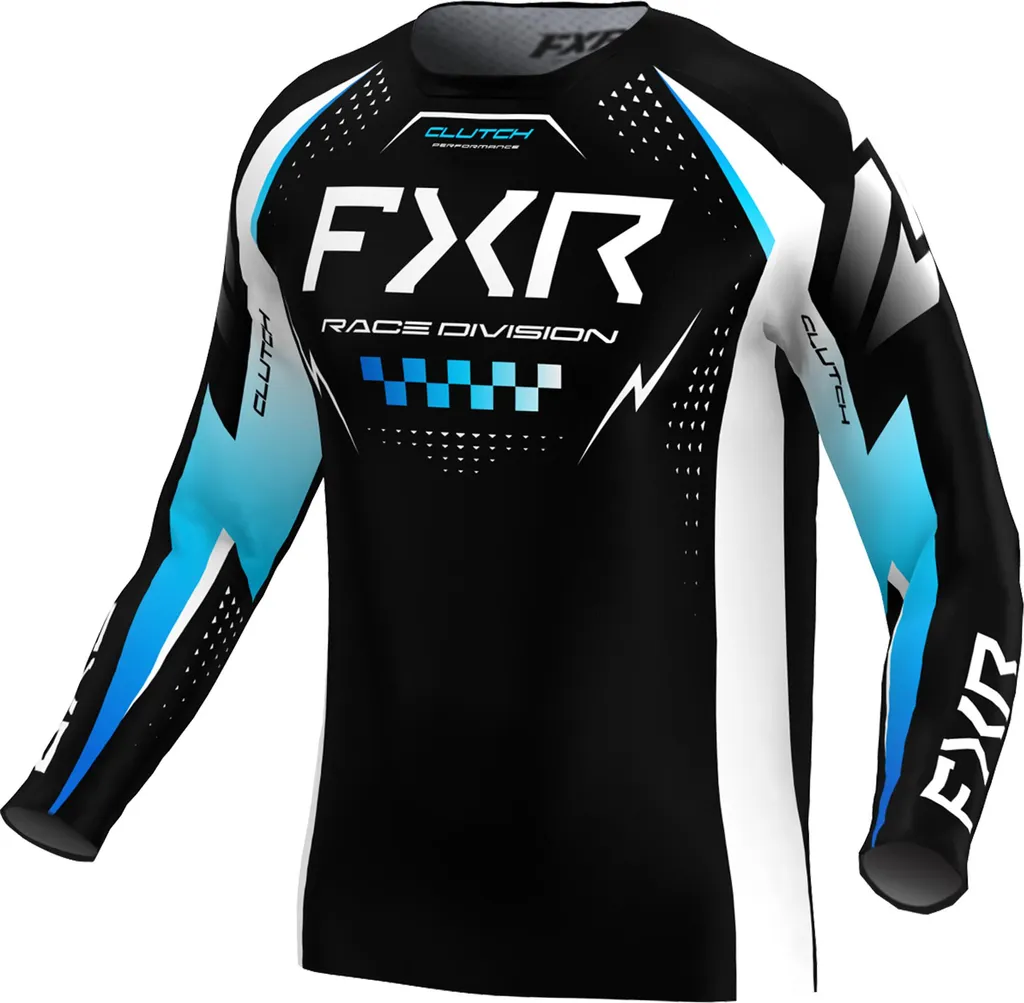 FXR Clutch Pro Jersey MX Nero Blu Bianco M - Performance da Pro
