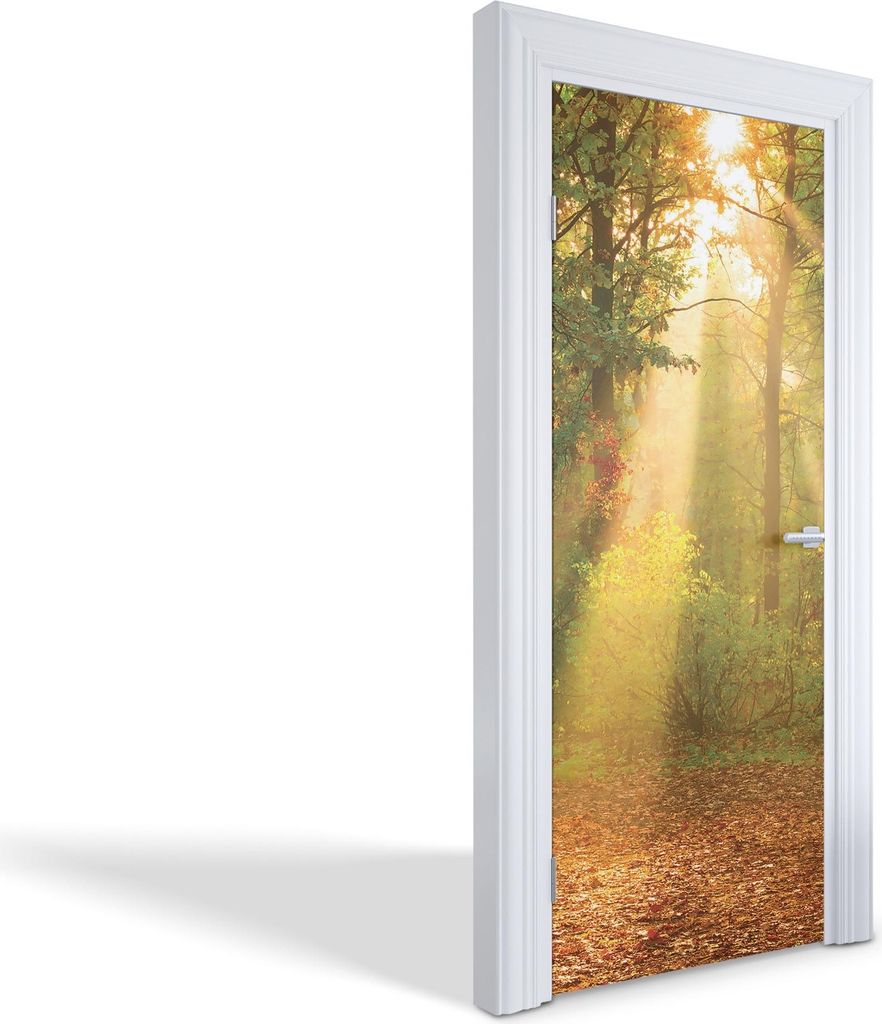 Selbstklebende Türfolien Kreativ Türtapeten Wandsticker - Morgen im Wald - 85 x 205 cm