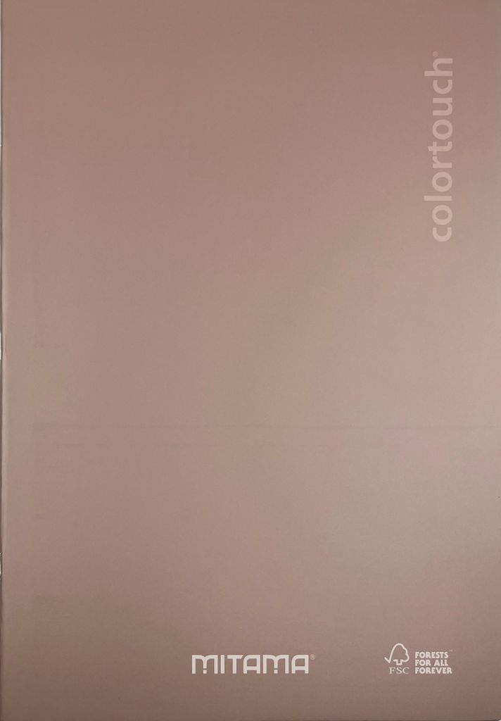 Notizbuch, heft "Color Touch", A4+, liniert mit Rand, 40+2 Blatt, lachsfarben, MITAMA 62010-90235