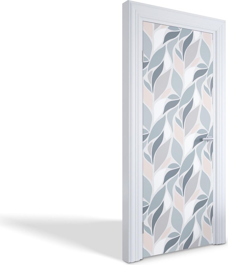 Türdeko Aufkleber Selbstklebende Wandsticker Personalisiert - Abstrakte Blätter - 85 x 205 cm