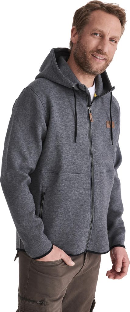 HERO by John Medoox SAMUEL Herren Sweatjacke Regular Fit M grey stone mel.