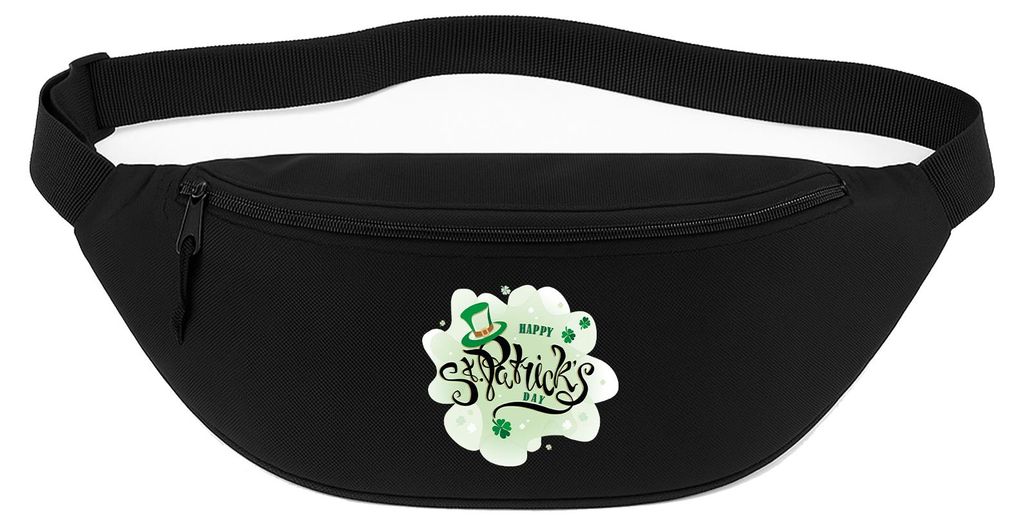 Huuraa Bauchtasche Happy St. Patrick’s Day Zylinder 2,5 Liter Black Polyester Crossbody Bag Geschenkidee