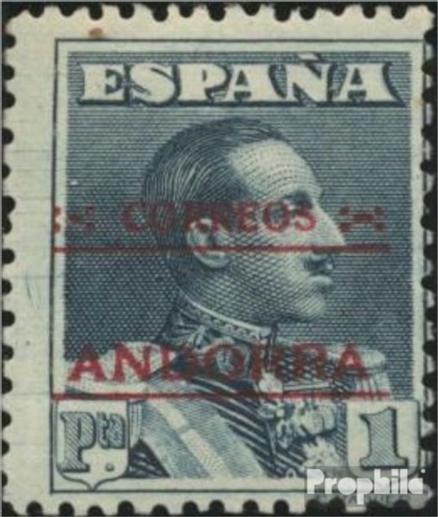 Briefmarken Andorra - Spanische Post 1928 Mi 10B mit Falz Alfons