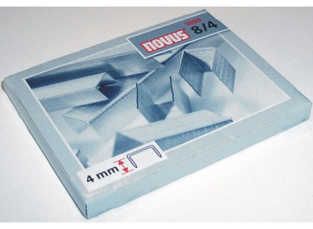 Novus Heftklammern 8/4 1.000 Stück, Schenkellänge 4 mm Produktbild 