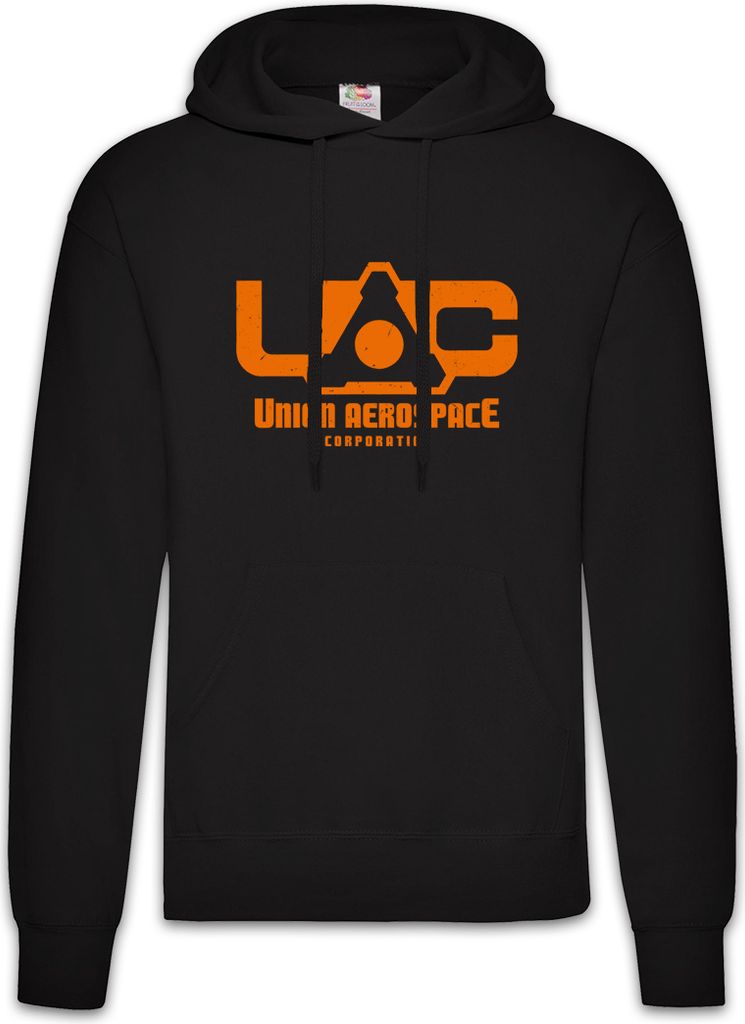 Urban Backwoods Union Aerospace Corporation, Herren Hoodie, Farbe: Schwarz, Größe: L