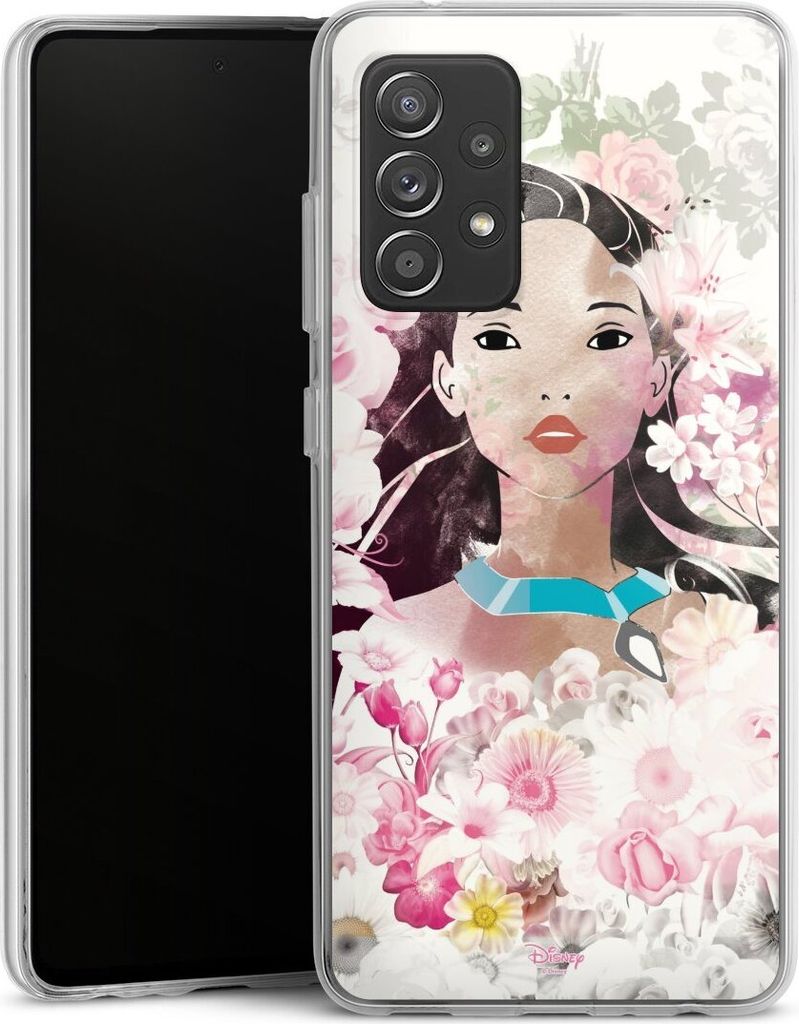 DeinDesign Handyhülle für Samsung Galaxy A52 Silikon Hülle Case Smartphone Schutzhülle Disney Offizielles Lizenzprodukt Pocahontas
