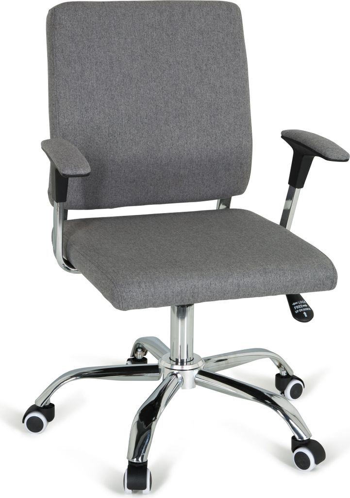 hjh OFFICE Home Office Chefsessel CHARLES I Stoff Höhenverstellbarer Computerstuhl, Bürostuhl mit Armlehnen