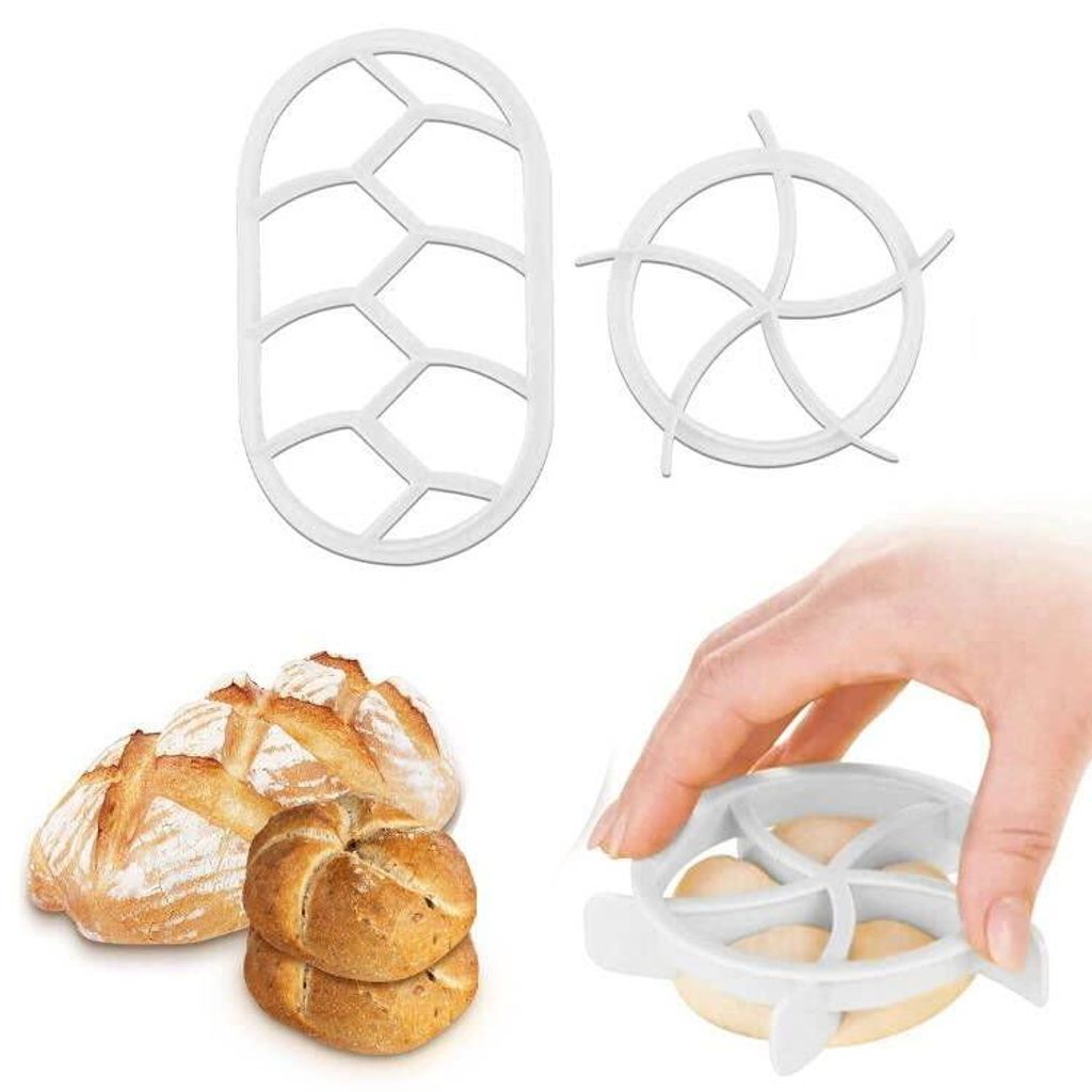 Brotstempel-Set, 2 Brotstempel, Brotpresse zum Schneiden von Weißbrot