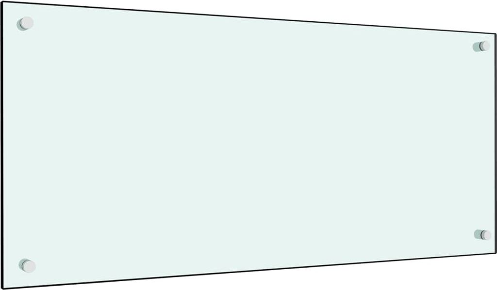 Möbel Küchenrückwand Weiß 90x40 cm Hartglas - Küchenersatzteile CLORIS6275488