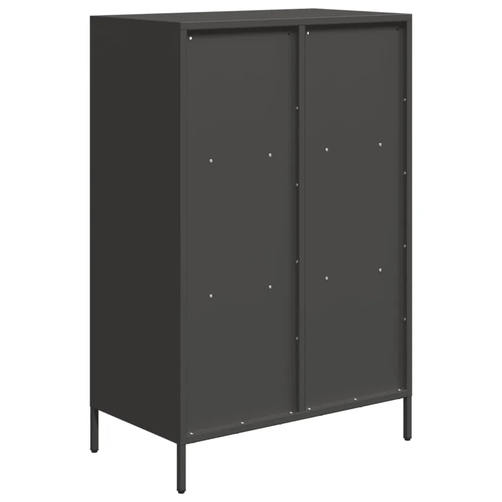 vidaXL Credenza nera 68x39x103,5 cm acciaio - 7