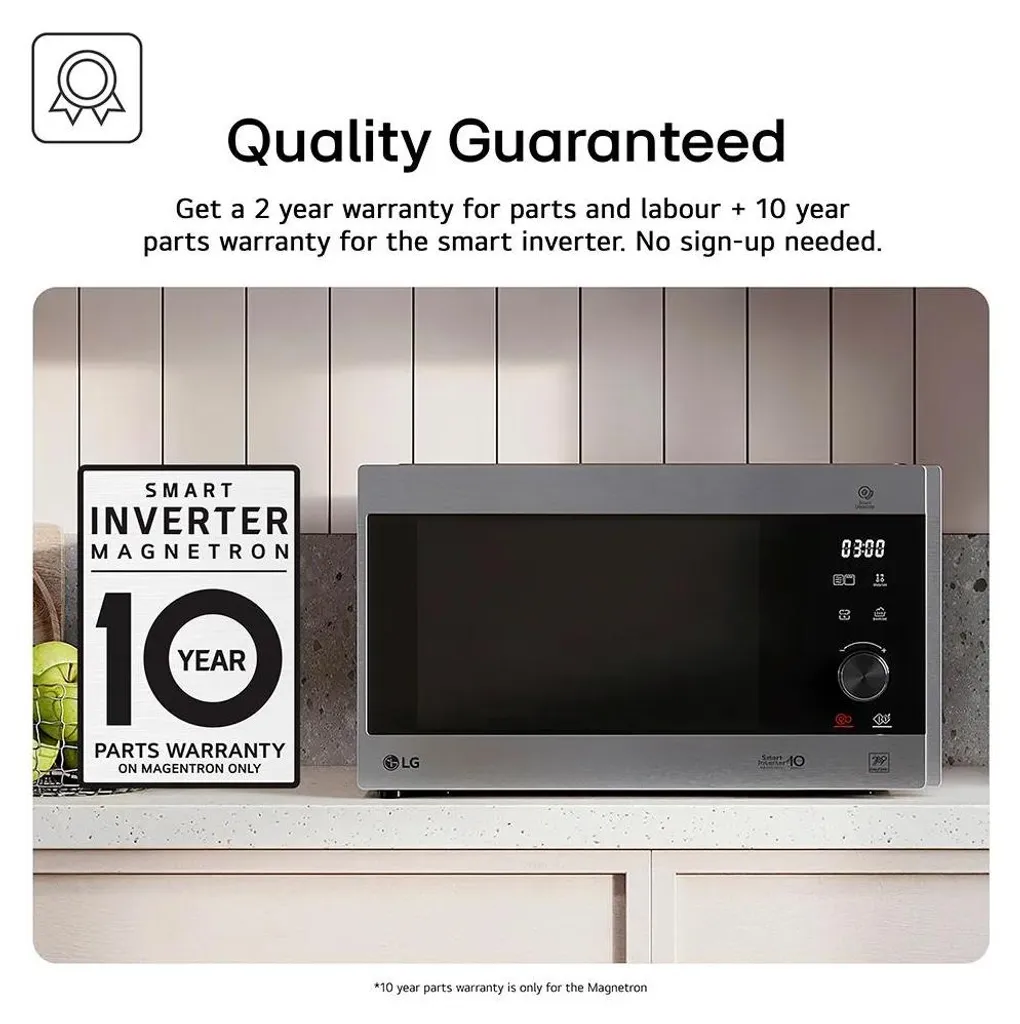 Micro-ondes combiné LG MH6535GIS : décongélation rapide et grill efficace
