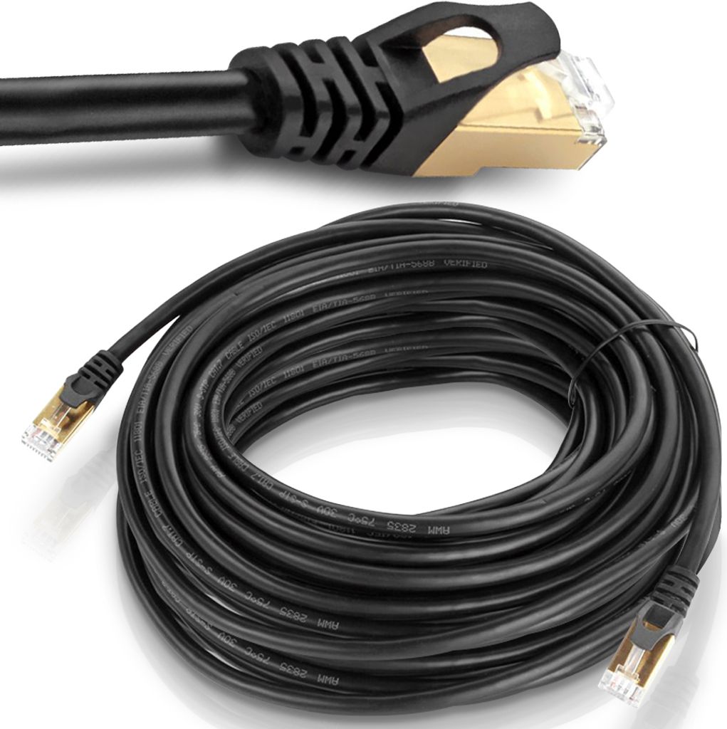 CAT7 CAT6A CAT6 CAT5 Netzwerkkabel 15m Netzwerk Ethernet RJ45 Patchkabel LAN DSL