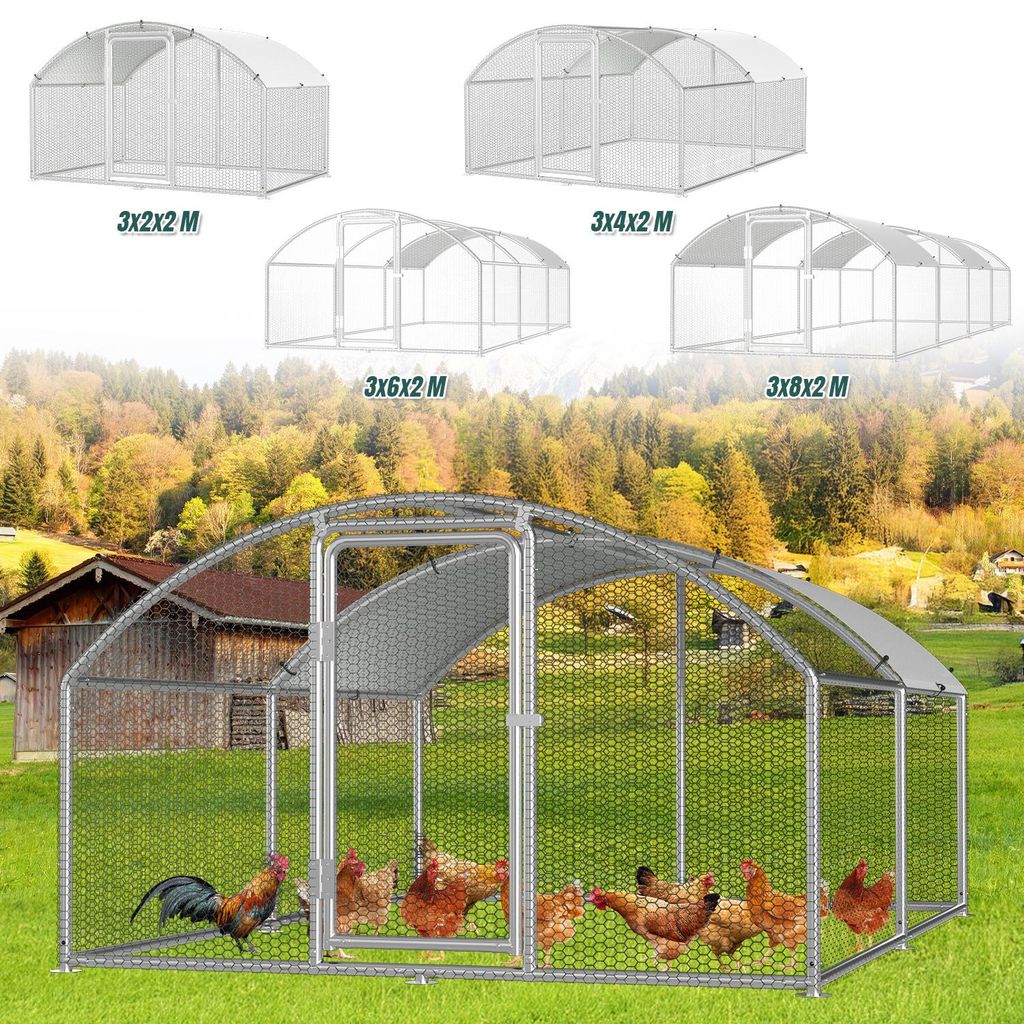 Faziango Hühnerstall 3 x 4 x 2 m, Freilaufgehege mit Produktbild 