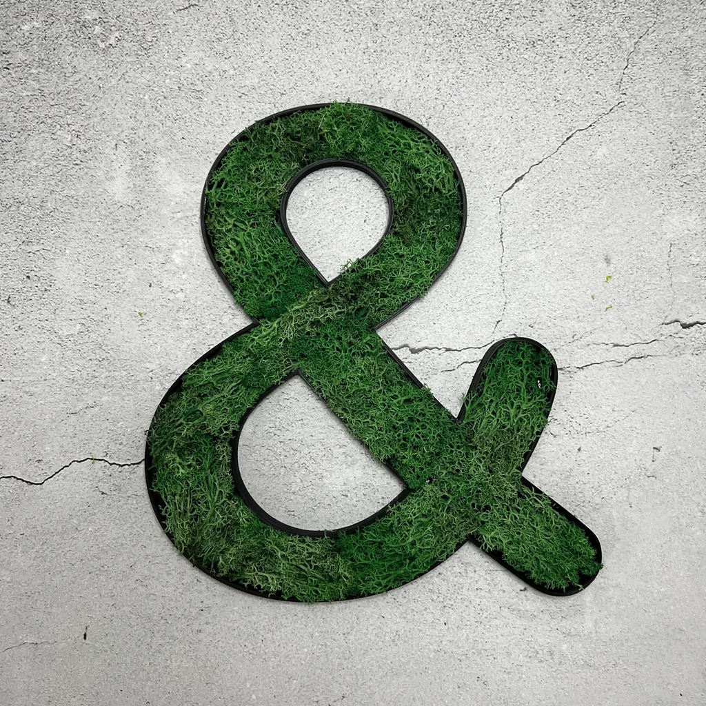 Décoration Murale en Mousse d'Islande Vert Herbe - Pictogramme Design UND