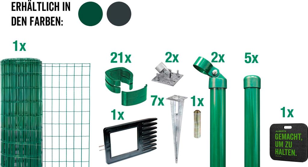 Alberts 695705 Fix-Clip Pro comme set complet de clôture, Image du produit 