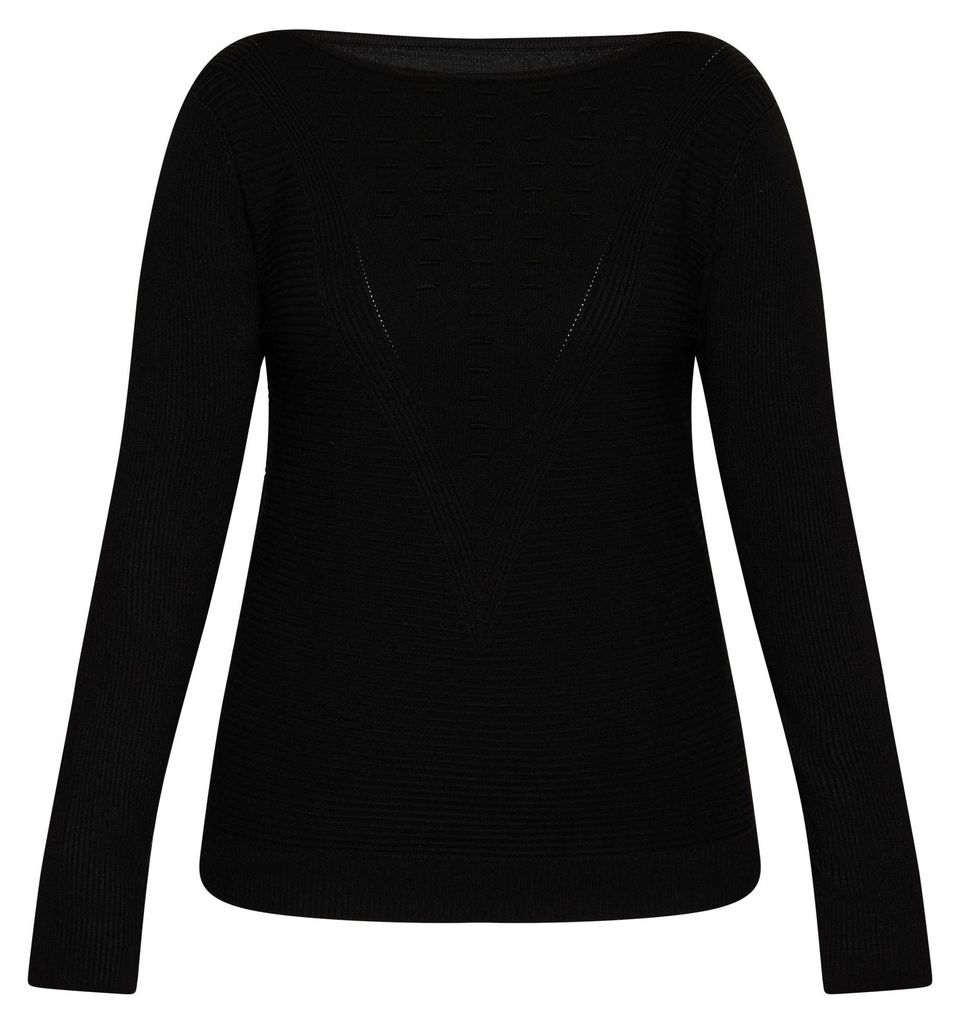 EVERA Damen Strickpullover - Schwarz, XL/XXL