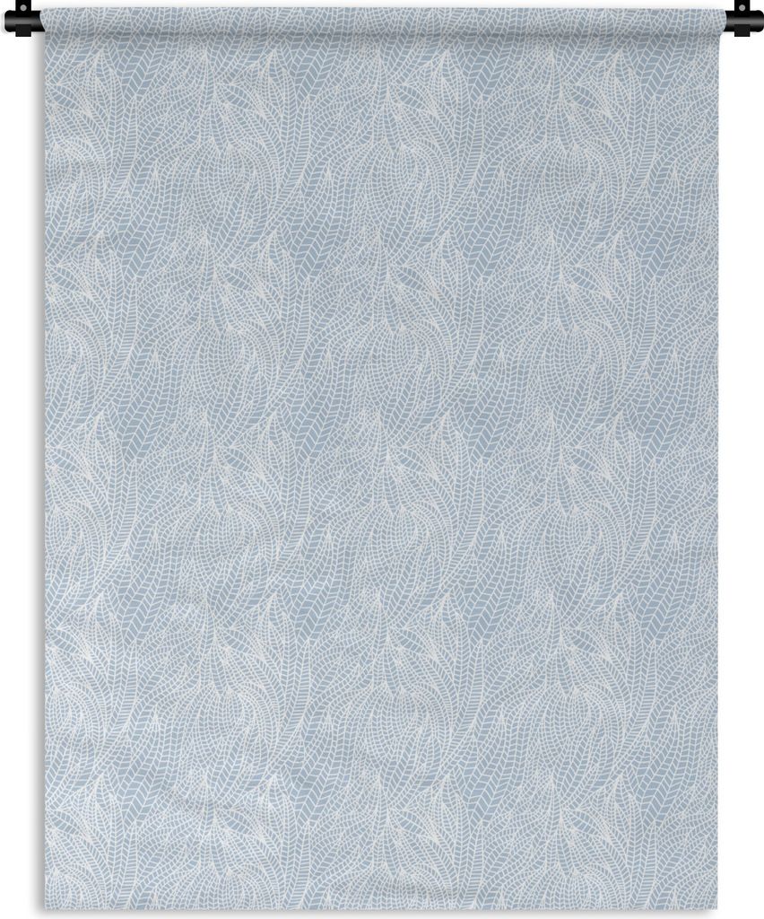 MuchoWow Wandteppich Wandbehang Blätter - Muster - Winter 120x160 cm Tapisserie Dekoration Wandtuch - Wohnzimmer - Moderne