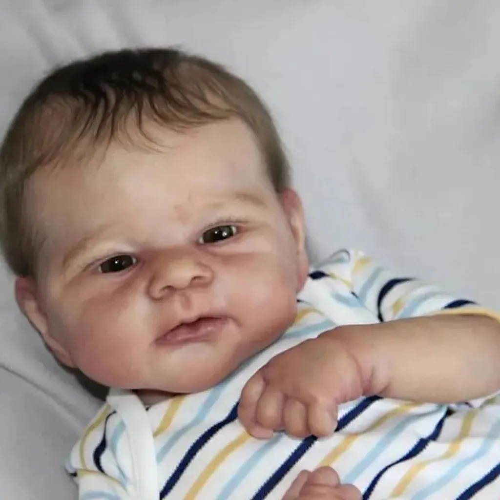 Bébé Reborn Elijah 46cm Réaliste - Finition Peau 3D sans Effet Plastique