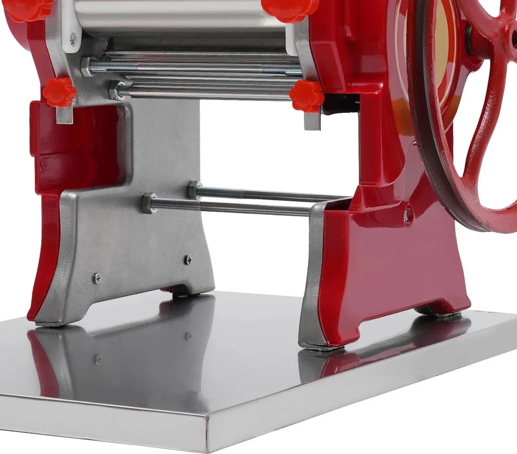 Machine à pâtes réglable de 0,5 à 5 mm - Puissance et design rouge - 10
