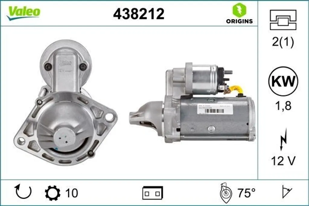 Démarreur moteur pour Opel Meriva, Tigra et Corsa D - Qualité Premium