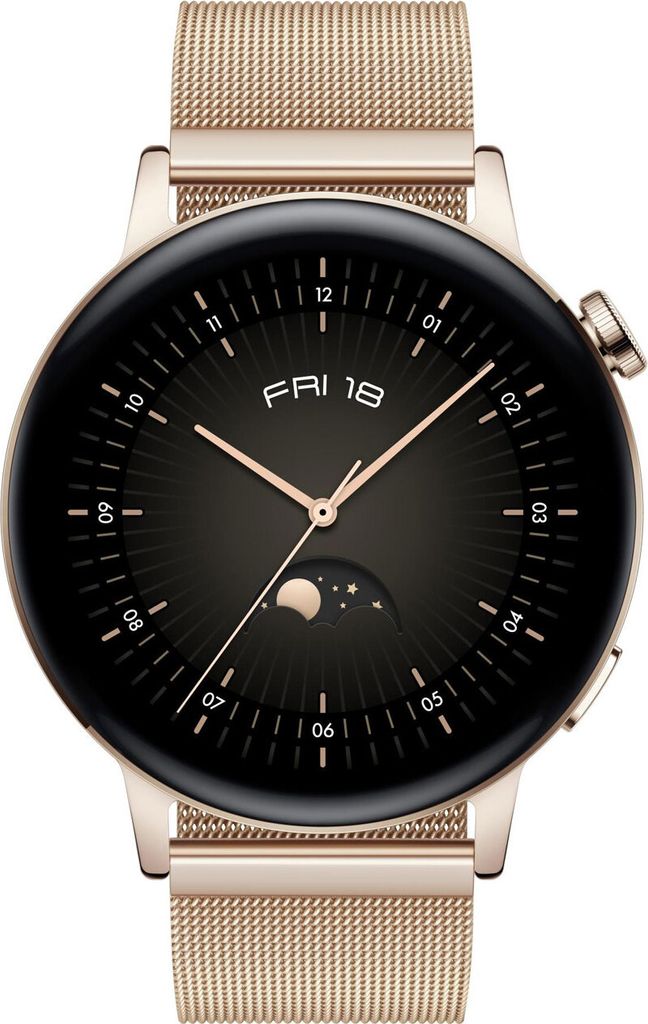 HUAWEI Watch GT3 (42mm) mit Milanesearmband light gold Produktbild 5