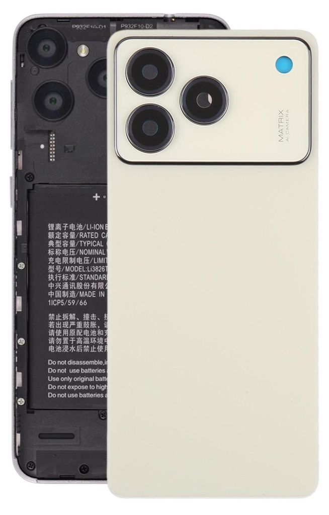 Backcover Kamera Rahmen Akkudeckel für ZTE Blade A76 4G Gold