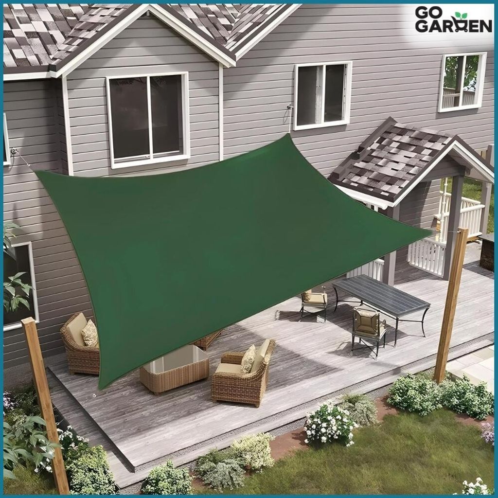 Sonnensegel UV-Schutz Gartenmarkise Terrasse Sonne grn 4x3