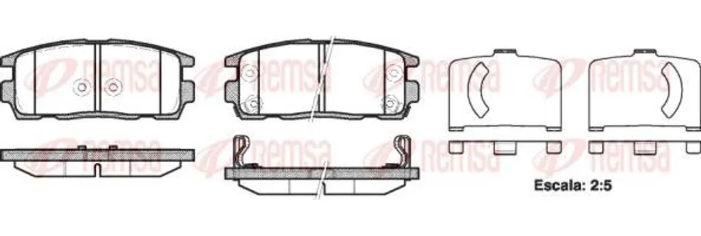 Plaquettes de frein haute performance REMSA 1260.12 OE 96626076 SUV